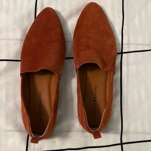 Lucky Brand leather slip on flat